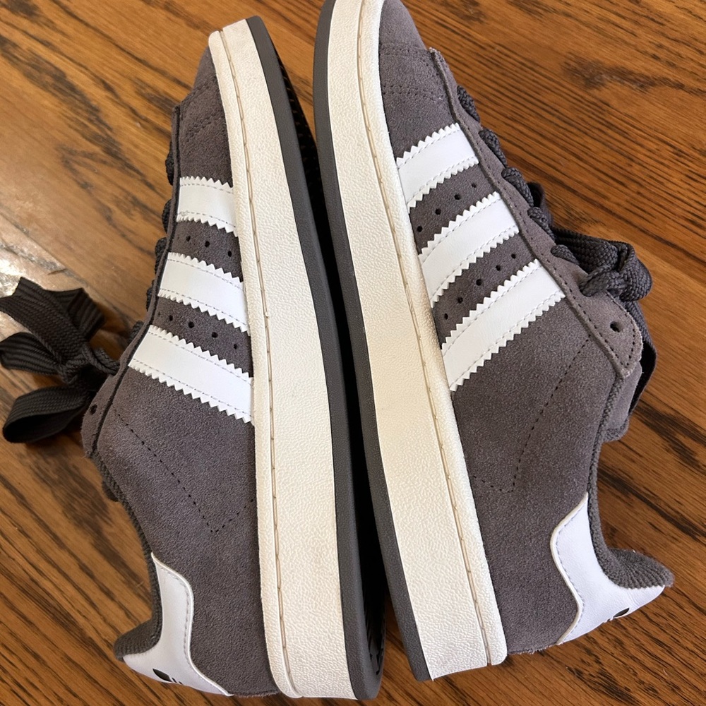 Gray adidas campuses
